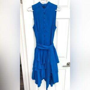 Turquoise Blue Ruffle Skirt Dress